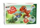Lean Toys, odlewy gipsowe, zestaw z farbami, dinozaury 3D