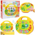 Lean Toys, pianino z uchwytem do przenoszenia, zabawka interaktywna, odgłosy zwierząt