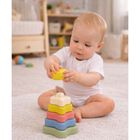 Lean Toys, piramida sensoryczna, miękkie klocki, gwiazdki, 6 elementów