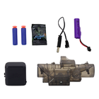 Lean Toys, pistolet elektryczny na kulki wodne i strzałki, czerwony