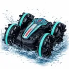 Lean Toys, pływający pojazd kaskaderski 4-4, zdalnie sterowany, turkusowy