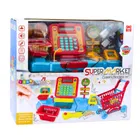 Lean Toys, sklep, interaktywny zestaw z kasą, koszykiem i zawartością