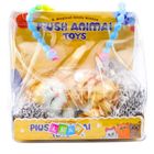 Lean Toys, śpiący rudy kot na poduszce, maskotka