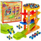 Lean Toys, tor zjeżdżalnia dla autek, 5 poziomów, krokodyl