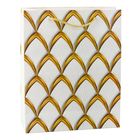 Lean Toys, torba prezentowa elegancka złote zdobienia, 32-26-12 cm, 1 szt.