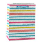 Lean Toys, torba prezentowa, kształty: serca, gwiazdki, kropki, paski, 23-18-10,5 cm, 1 szt.