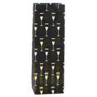 Lean Toys, torba prezentowa na butelkę motyw kieliszków, 36-12-10 cm, 1 szt.