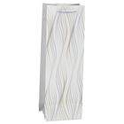 Lean Toys, torba prezentowa na butelkę połyskujące fale, 35-12-9 cm, 1 szt.