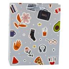 Lean Toys, torba prezentowa naklejki kolorowe znaczki, 32-26-12 cm, 1 szt.