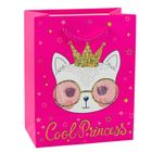 Lean Toys, torba prezentowa papierowa, kotki brokatowa, różowa, 23-18-10,5 cm, 1 szt.