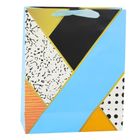 Lean Toys, torba prezentowa papierowa wzory geometryczne, 32-26-12 cm, 1 szt.