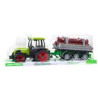 Lean Toys, traktor rolniczy z przyczepą do drewna