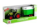 Lean Toys, traktor z przyczepą konną z napędem i dźwiękiem