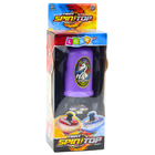 Lean Toys, wyrzutnia z bączkiem, latający dysk, fioletowy