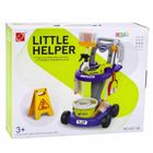 Lean Toys, zestaw do sprzątania na wózku, odkurzacz, 20 elementów