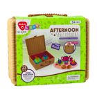 Lean Toys, zestaw piknikowy w walizce, serwis do herbaty z akcesoriami, 23 elementy