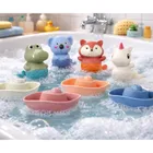 Lean Toys, zwierzęta, statki i łódeczki, zabawki do kąpieli, 13 elementów