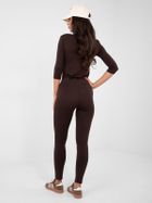 Legginsy damskie, brązowe, Basic Feel Good
