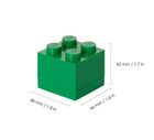 LEGO 4, minipudełko klocek, zielone
