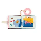 Lilliputiens, Kotka Jeanne, mini-książeczka wielofunkcyjna z szeleszczącą folią i gryzakiem, 6m+