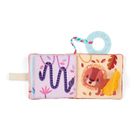 Lilliputiens, Lew Jack, mini-książeczka wielofunkcyjna z szeleszczącą folią i gryzakiem, 6m+