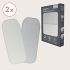 Lionelo, bambusowe prześcieradło z gumką, biały/szary, 28-70 cm, 2 szt.