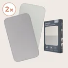 Lionelo, bambusowe prześcieradło z gumką, biały/szary, 42-80 cm, 2 szt.