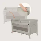 Lionelo, Ellen, łóżeczko turystyczne z funkcją dostawki, 3w1, beige