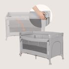 Lionelo, Ellen, łóżeczko turystyczne z funkcją dostawki, 3w1, grey