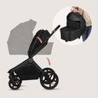 Lionelo, Freya, wózek wielofunkcyjny, składana gondola, 3w1, black onyx