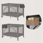 Lionelo, Sidepocket, organizer do łóżeczka, mały, grey