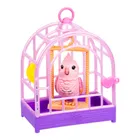 Little Live Pets, Mój Prawdziwy Ptaszek, Rosie, ćwierkający ptaszek w klatce, zabawka interaktywna, różowy