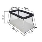 Luna Bambini, lekkie łóżeczko turystyczne, bez montażu, czarne