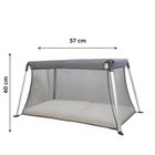 Luna Bambini, lekkie łóżeczko turystyczne, bez montażu, szare