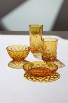 Lyngby Glas, talerze Sorrento, 16 cm, 4 szt., amber