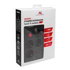 Maclean, listwa zasilająca, 4 gniazda + 3XUSB, 110-240V, AC 50/60HZ, 2.1A, MAX 2500W, 1,5M, czarna, MCE392 B
