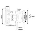 Maclean, uchwyt do telewizora, monitora, MAX. VESA 100X100, 13-32", 30kg, czarny, MC-416