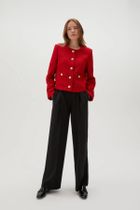 Marynarka damska, czerwona, Moodo