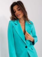 Marynarka damska, turkusowa, Italy Moda