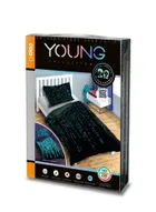 Matryca, 2-częściowy komplet pościeli bawełnianej, świecąca w ciemności, 140-200 cm