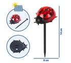 Maximex, lampki ogrodowe solarne, biedronki LED, 14 cm, 4 szt.