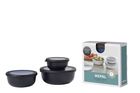Mepal, Cirqula, zestaw 3 misek, okrągła, Nordic Black, 350+750+1250 ml