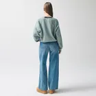 Miętowa bluza o kroju cropp NOWEAR