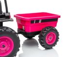 Milly Mally, Farmer, traktor na akumulator z przyczepą, różowy
