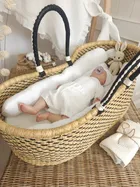 MimiNu, Bloomersy, muślinowe majtki na pieluchę, śmietanka, rozmiar S, 0-1 l.