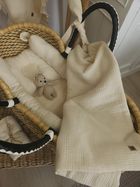 MimiNu, Duo, zestaw do gondoli, kosza Mojżesza, muślin, ciepły beż