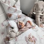 MimiNu, Lili, antywstrząsowa poduszka podróżna, motylek, velvet, pudrowy róż