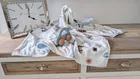 MimiNu, NewMinky, kocyk, misie błękit + baby blue, 60-70 cm