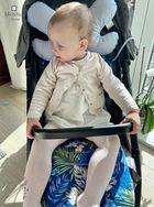 MimiNu, Papugi, Velvet, wkładka do wózka spacerowego, magnolia