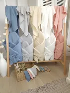 MimiNu, pieluszka muślinowa, pudrowy róż + śmietanka, 75-75 cm, 2 szt.